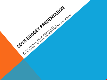 simple budget presentation template template