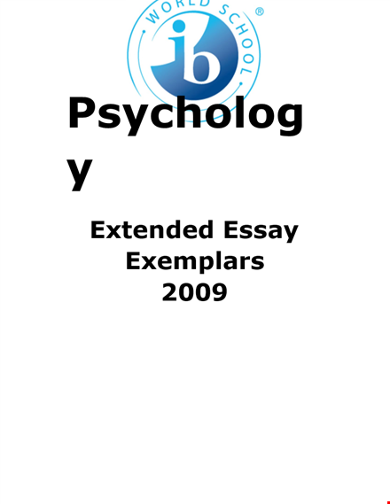 sample psychology extended essay: unraveling the secrets of psychology through research and essays template
