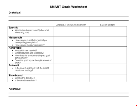 create smarter goals with our smart goals template - set and meet deadlines easily template