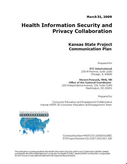 effective communication plan template for rural kansas, health information for consumers template
