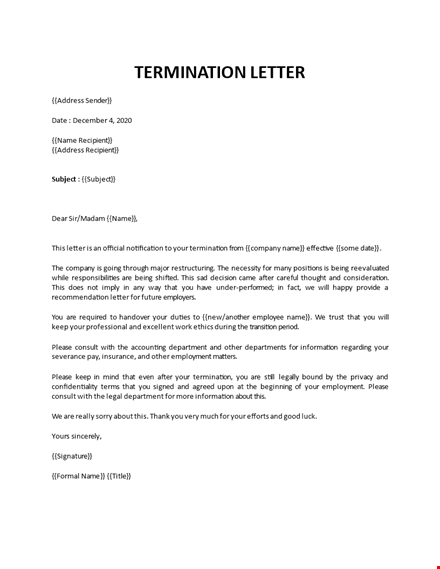 sample layoff letter template