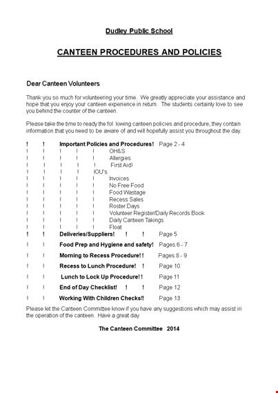 school canteen cleaning schedule template template