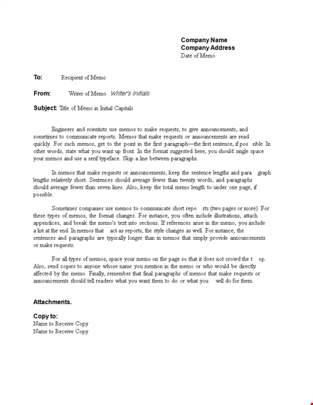 free download company memo template | effective announcements, requests, and memos template