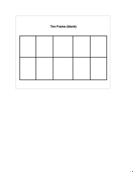 ten frame template template