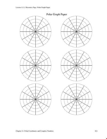 polar circle graph paper template