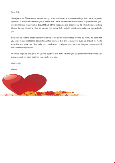 create a heartfelt love letter with our template - easy to use template