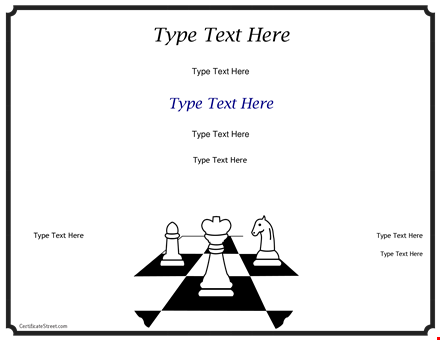 chess award certifaicate template template