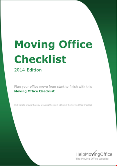 ultimate office relocation moving checklist template
