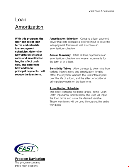 commercial loan amortization schedule template template