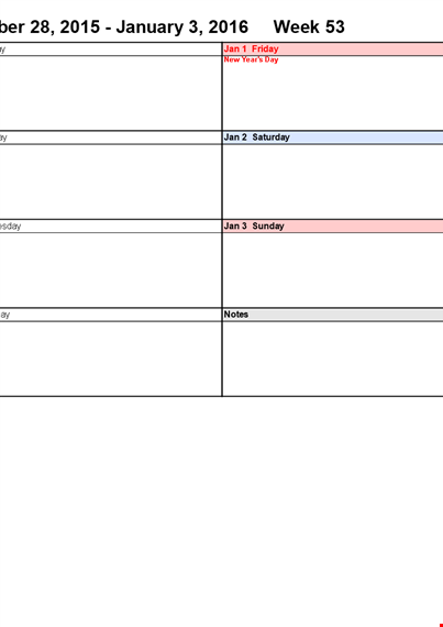 weekly calendar template - plan your week with monday, tuesday, friday, and saturday template