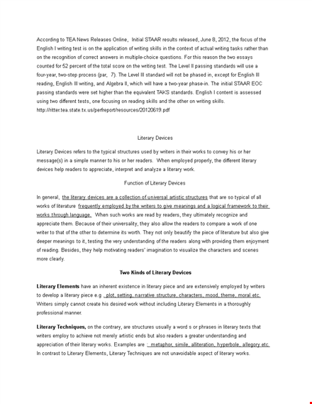 literary metaphor example template