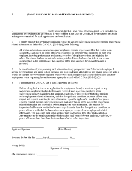 protect yourself with our hold harmless agreement template - peace of mind guaranteed template