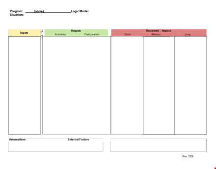 create effective program logic with our logic model template template