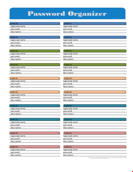 password list template template