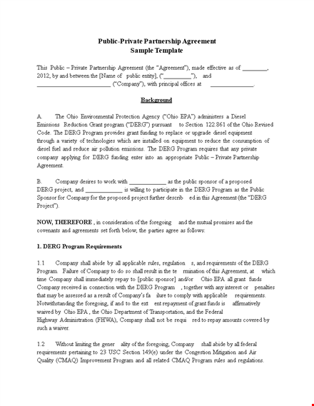 partnership agreement template | company agreement program template