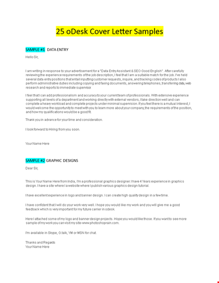 cover letters example writings template