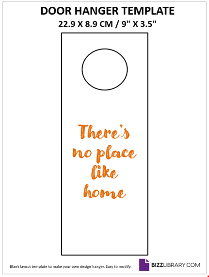 blank door hanger template template