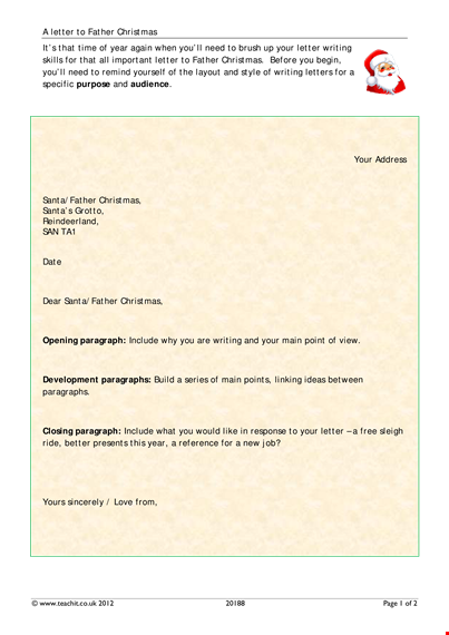 letters to father christmas template template