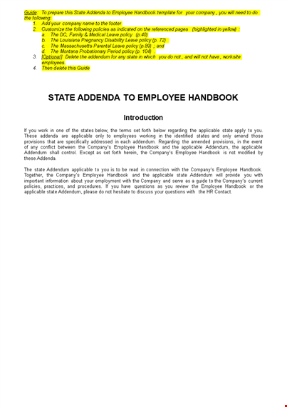 company policies & procedures | employee handbook template template