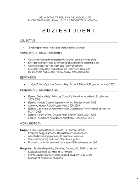 sample retail sales resume template