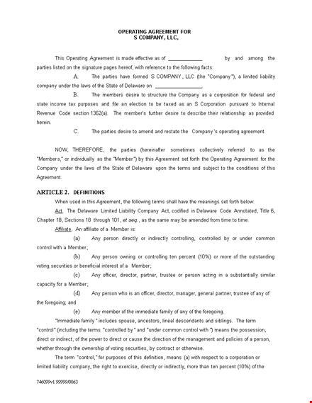 customize your llc operating agreement template: protect your company and members' interests template