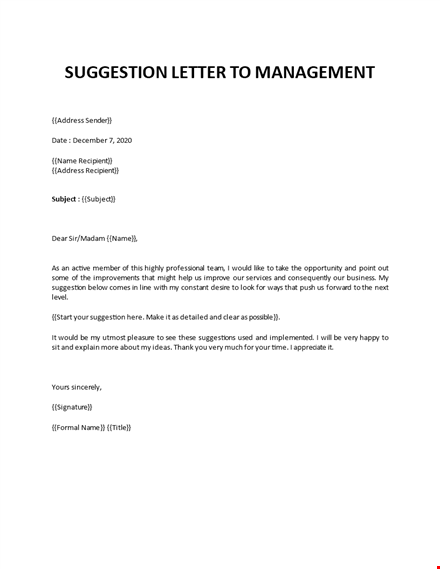 cover letter suggestion for company improvement template