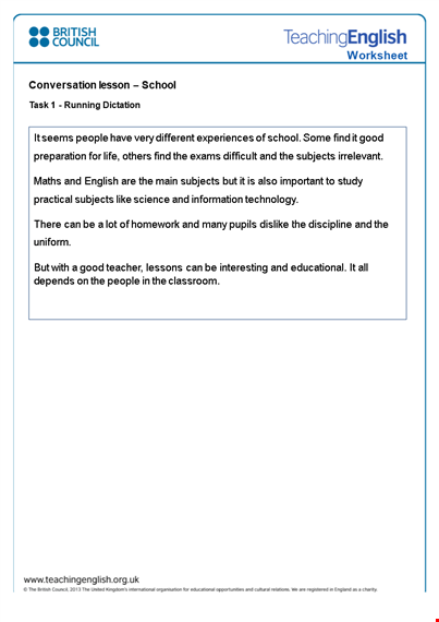 english class worksheet for school students - study english template