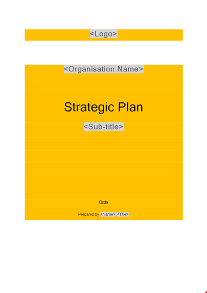 create an effective strategic plan with our template - boost your organisation's objectives template