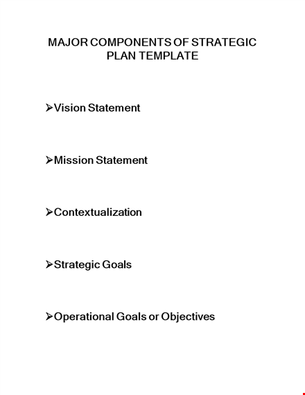 strategic plan template - set goals & craft a strategic statement template
