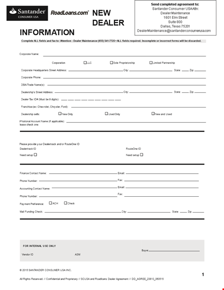 dealer purchase agreement form template