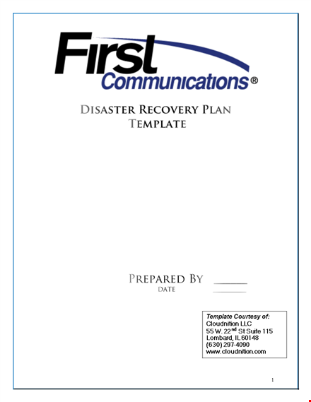 download our disaster recovery plan template for business | email address included template