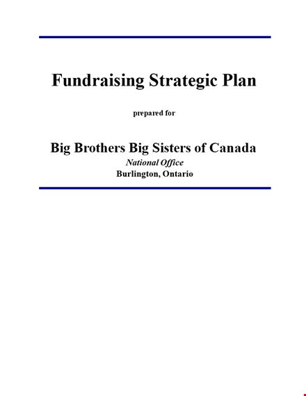 sample fundraising strategic plan - support | fundraising agency | national agencies template