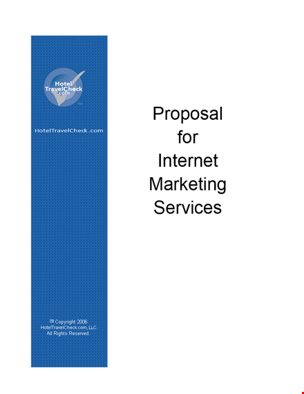 internet marketing proposal template template