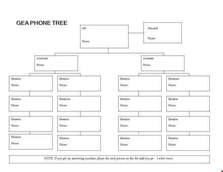 phone tree template for easy communication | simplify communication with assistant and phone members template