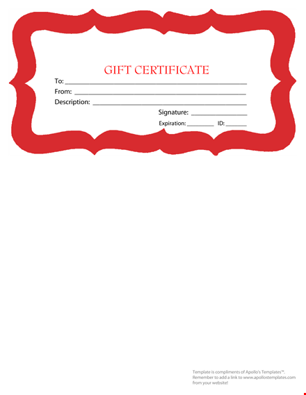 create beautiful gift certificates with our template template