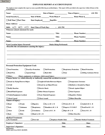 employee accident report template