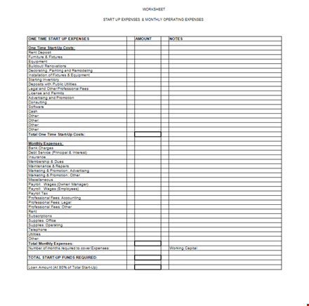 excel new business budget template template