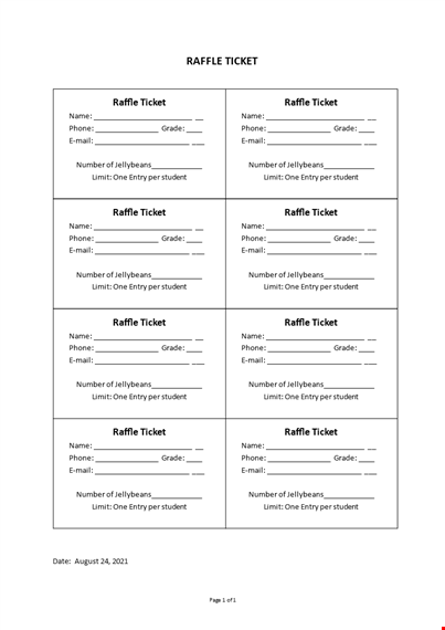 raffle ticket template template