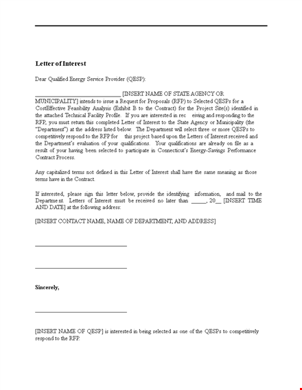 letter of interest for proposal template