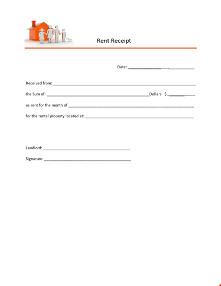 rental property rental receipt template