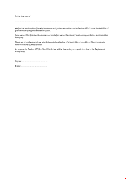 director resignation letter in pdf template