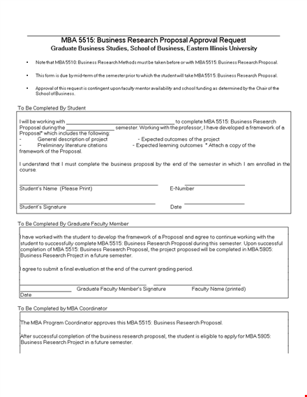 research proposal template - create a comprehensive business research proposal | semester template