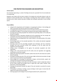 Fire Protection Engineer Job Description