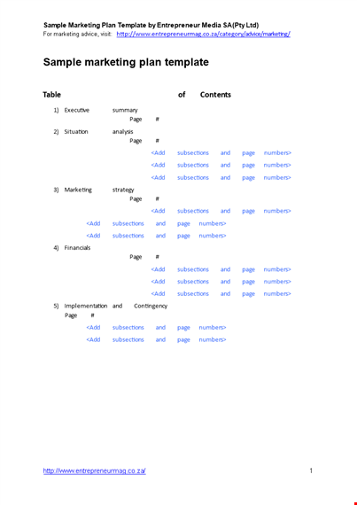 create a winning marketing strategy with our marketing plan template | company name template