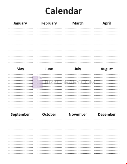 perpetual calendar portrait template