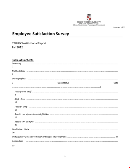 school employee satisfaction survey: assess faculty satisfaction levels template