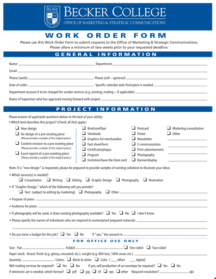 graphic design work order form sample example format rvqliekqj template