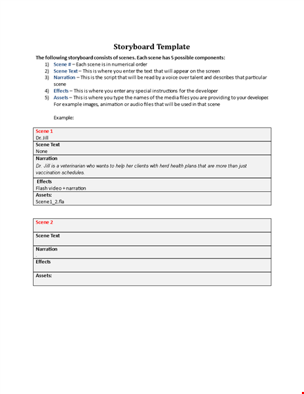 create compelling narratives with effective scene and storyboard effects template