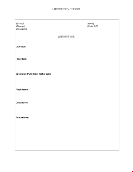 customizable lab report template for school courses template