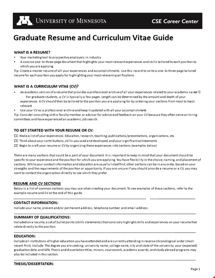 engineering college graduate resume template
